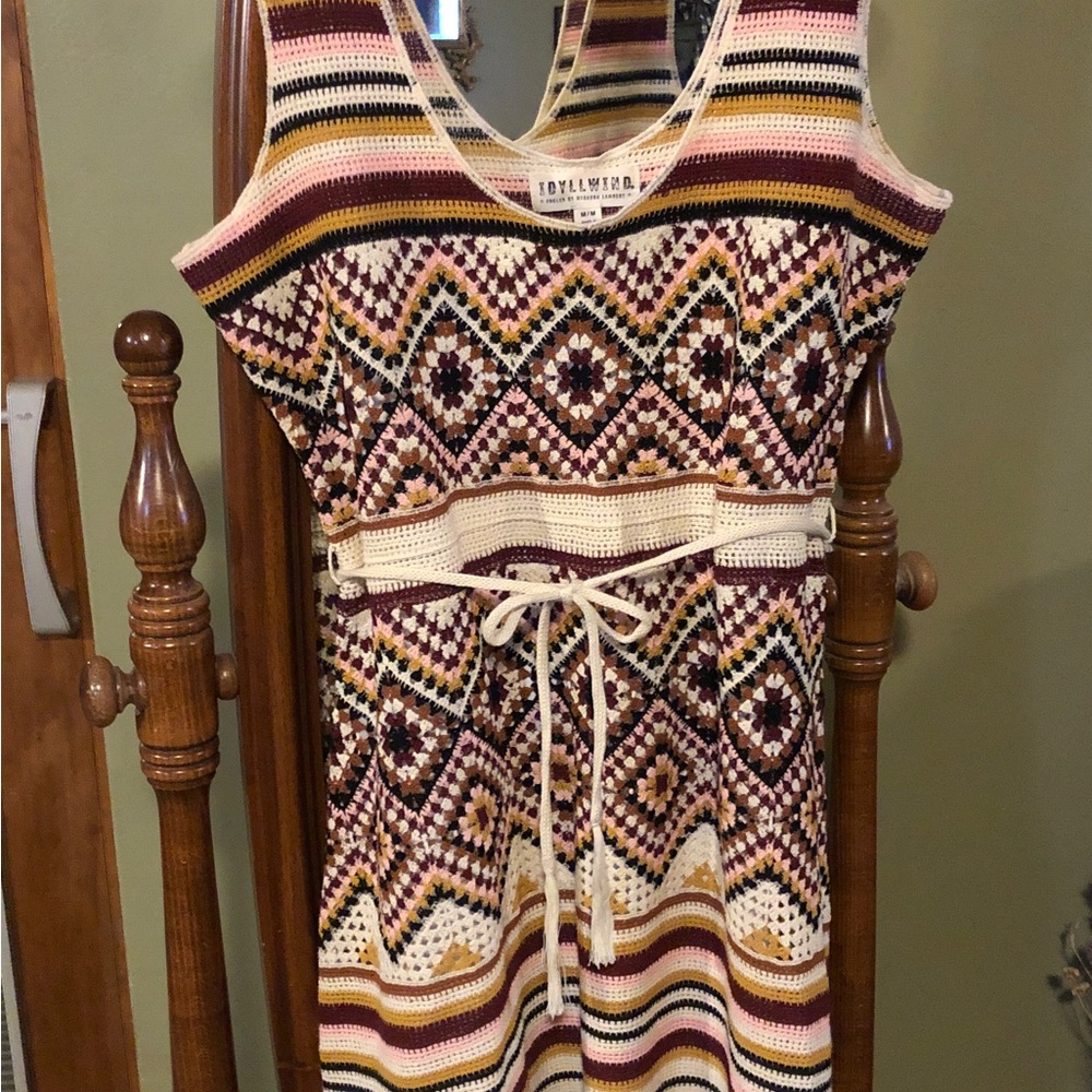 Idyllwind crochet dress with front tie